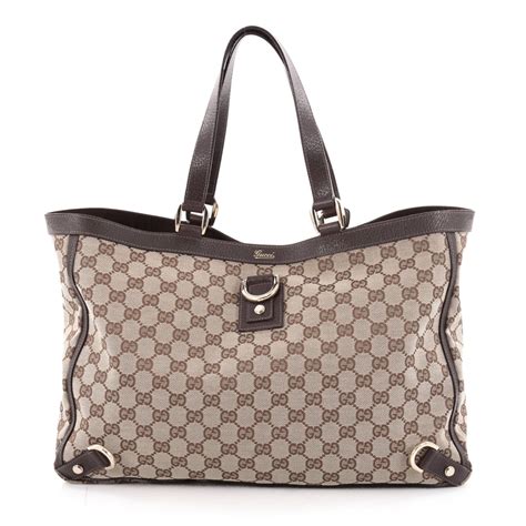 gucci abbey tote bag|gucci canvas large tote.